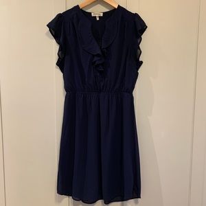 Navy Blue Ruffle Dress
